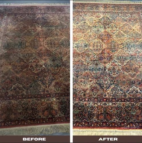 Before and after rug cleaning — Lehigh Valley PA