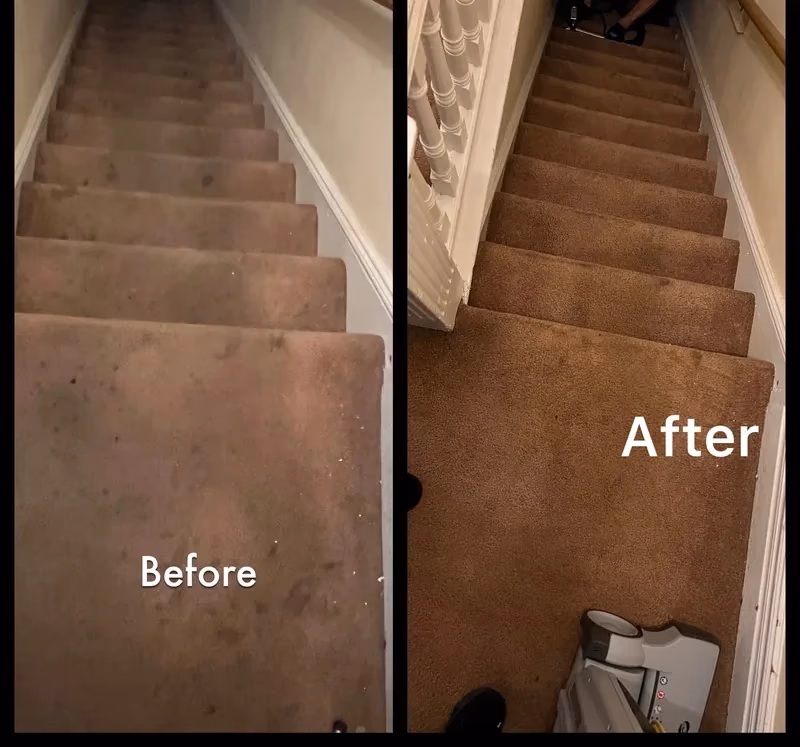Before and after carpet cleaning — Bethlehem PA