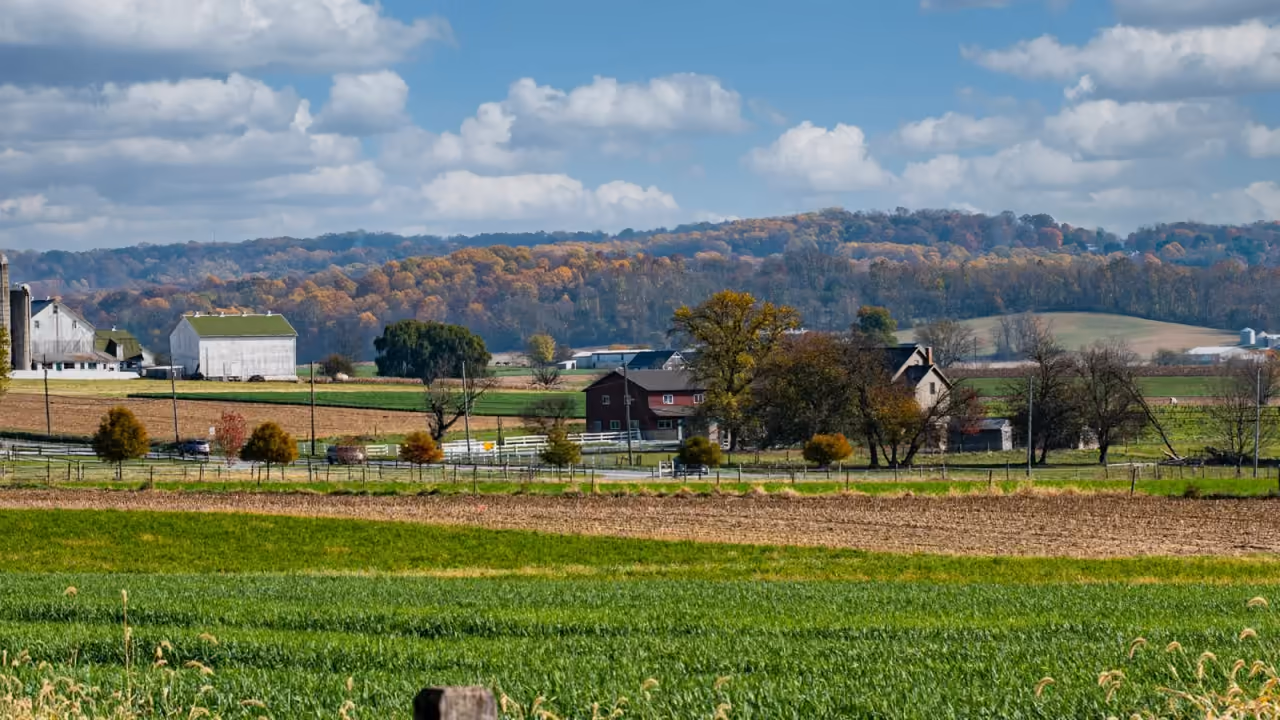 Fall scenery at Saucon Valley Country Club near Center Valley, PA